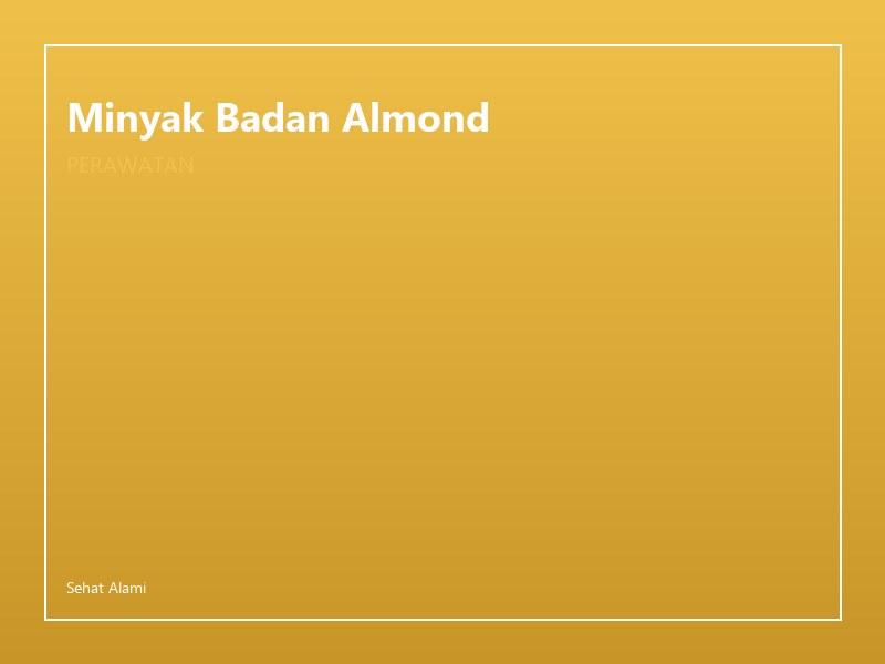 Minyak Badan Almond