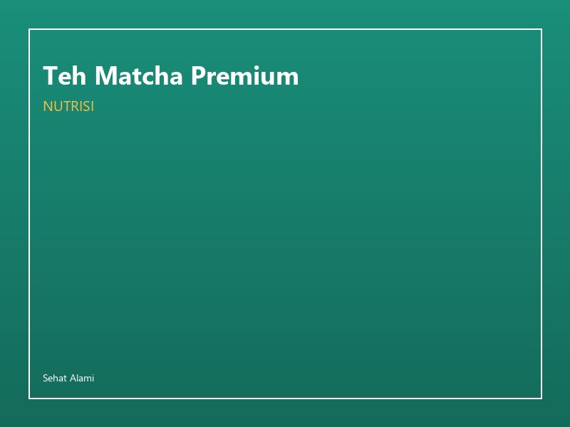Teh Matcha Premium